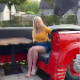 In this public exposure clip, a pretty German girl shows her appreciation for American cuisine by shitting and pissing on an outdoor restaurant seat. Presented in 720P HD. Over 2 minutes.